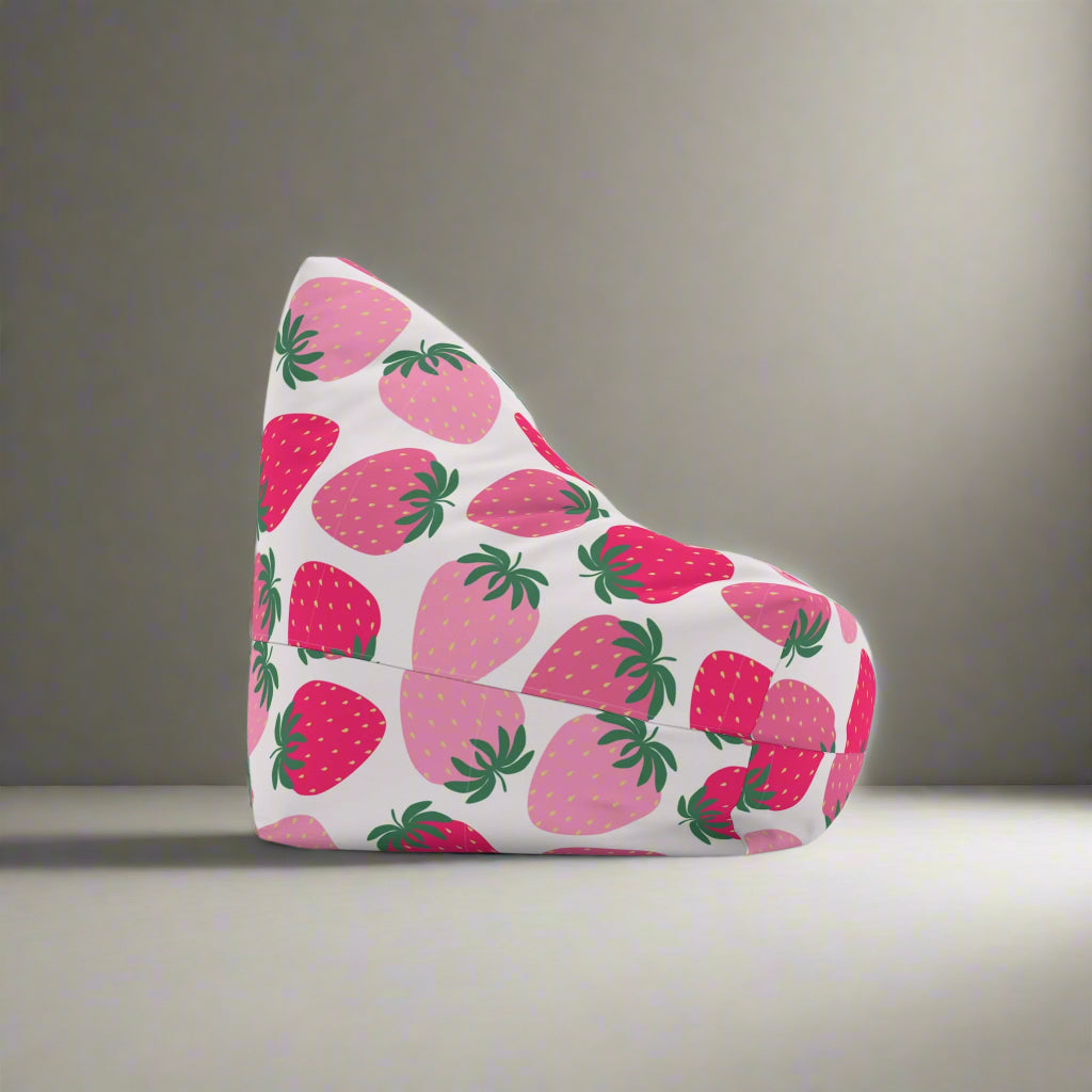 Bean Bag Chair Cover - Kawaii Strawberry Cottage Decor