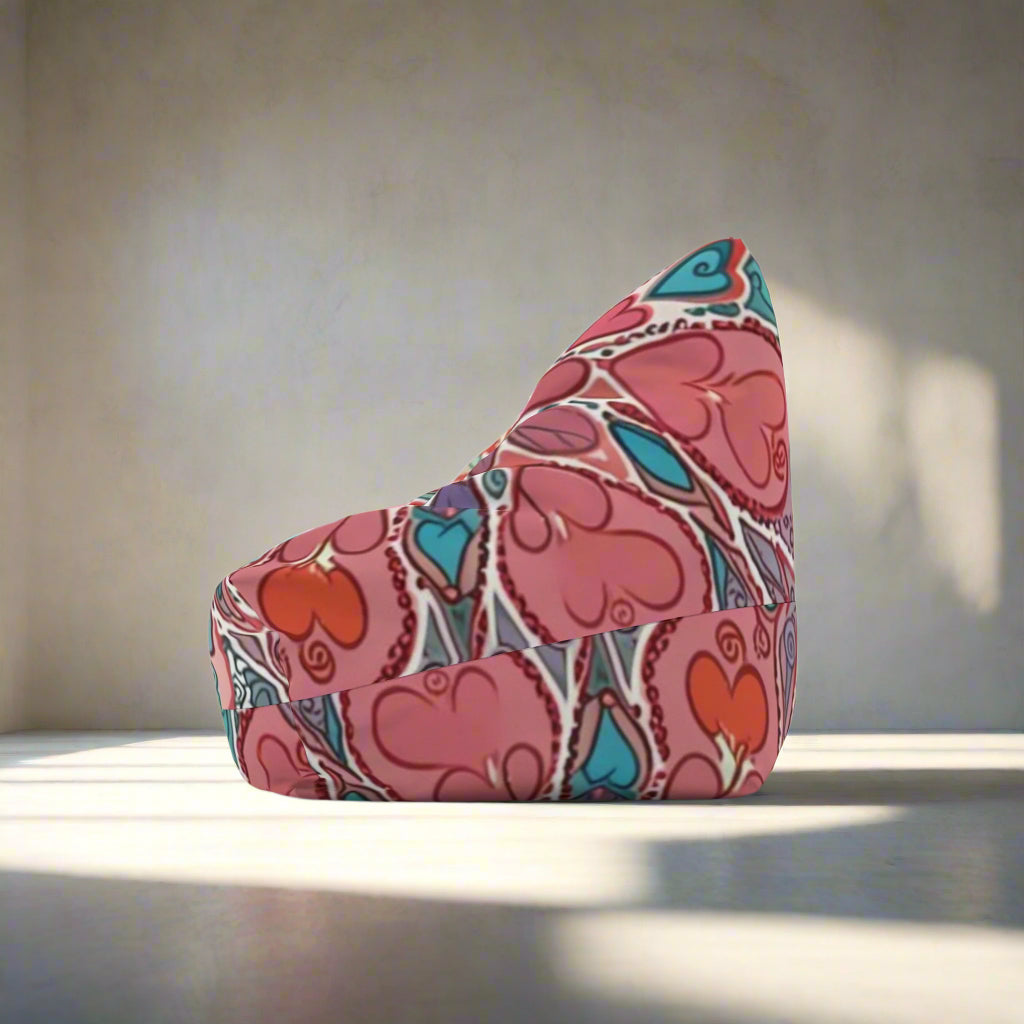 Bean Bag Chair Cover, Heartful Artist Design, Home Decor Furniture