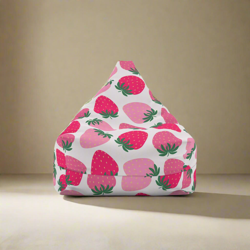 Bean Bag Chair Cover - Kawaii Strawberry Cottage Decor