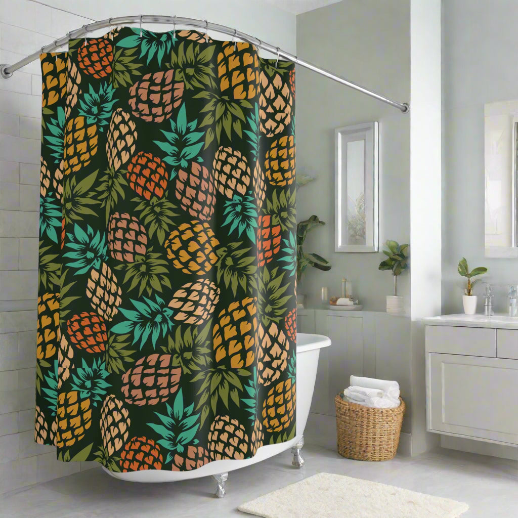 Fruit Theme Bathroom Shower Curtain - Kawaii Home Decor, Chic Washroom Accessory, Idea for kids