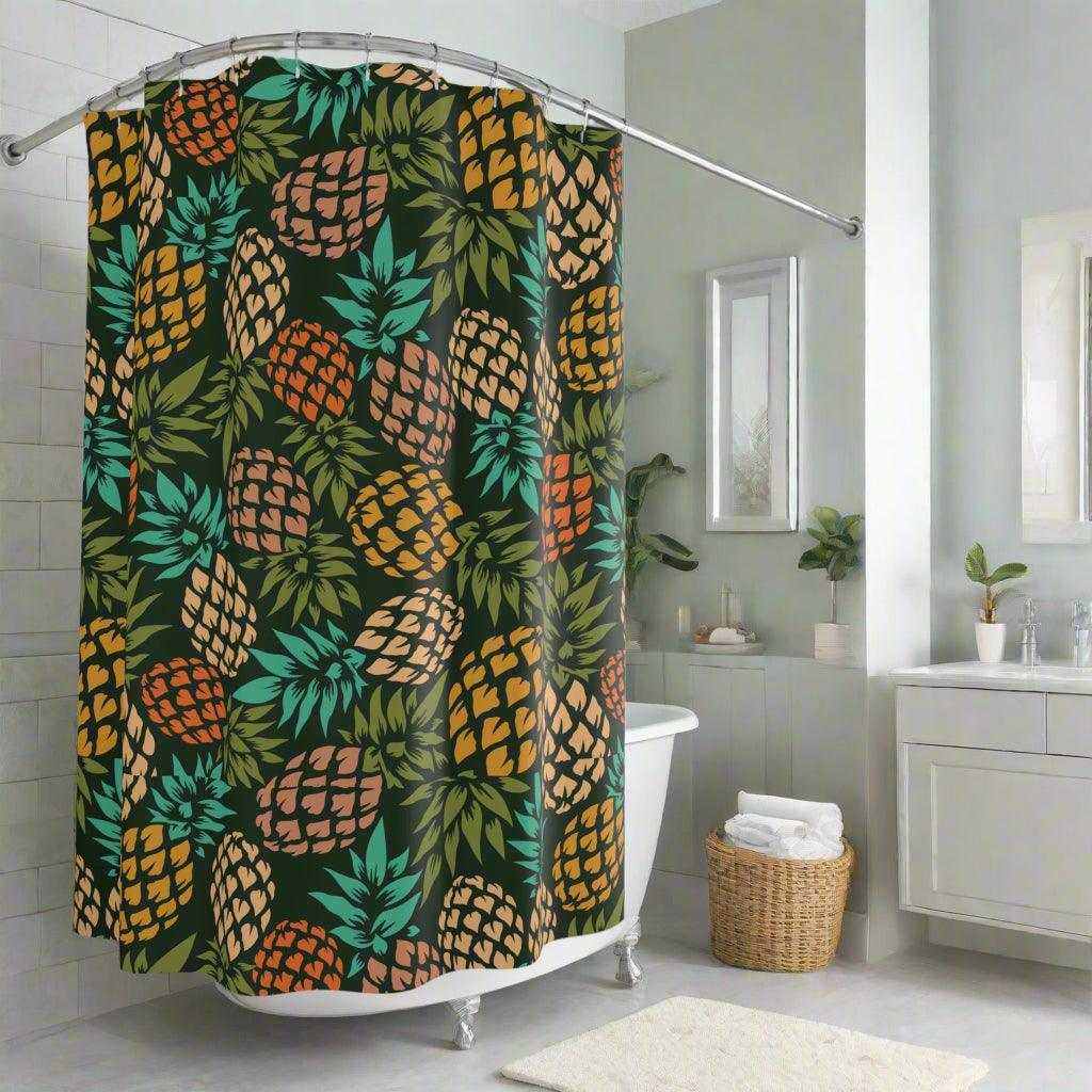 Fruit Theme Bathroom Shower Curtain - Kawaii Home Decor for Kids