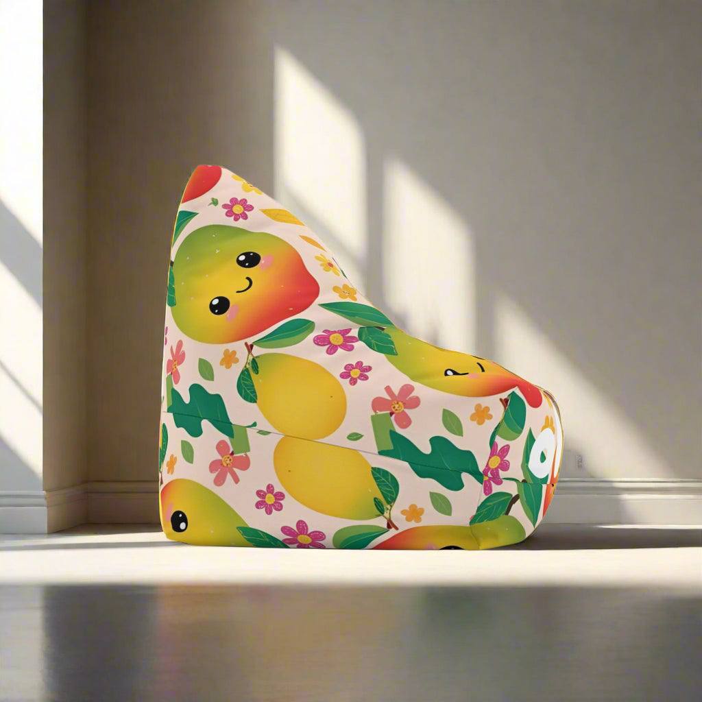 Custom Name bean bag cover - Personalized Mango Theme Kawaii Home Decor