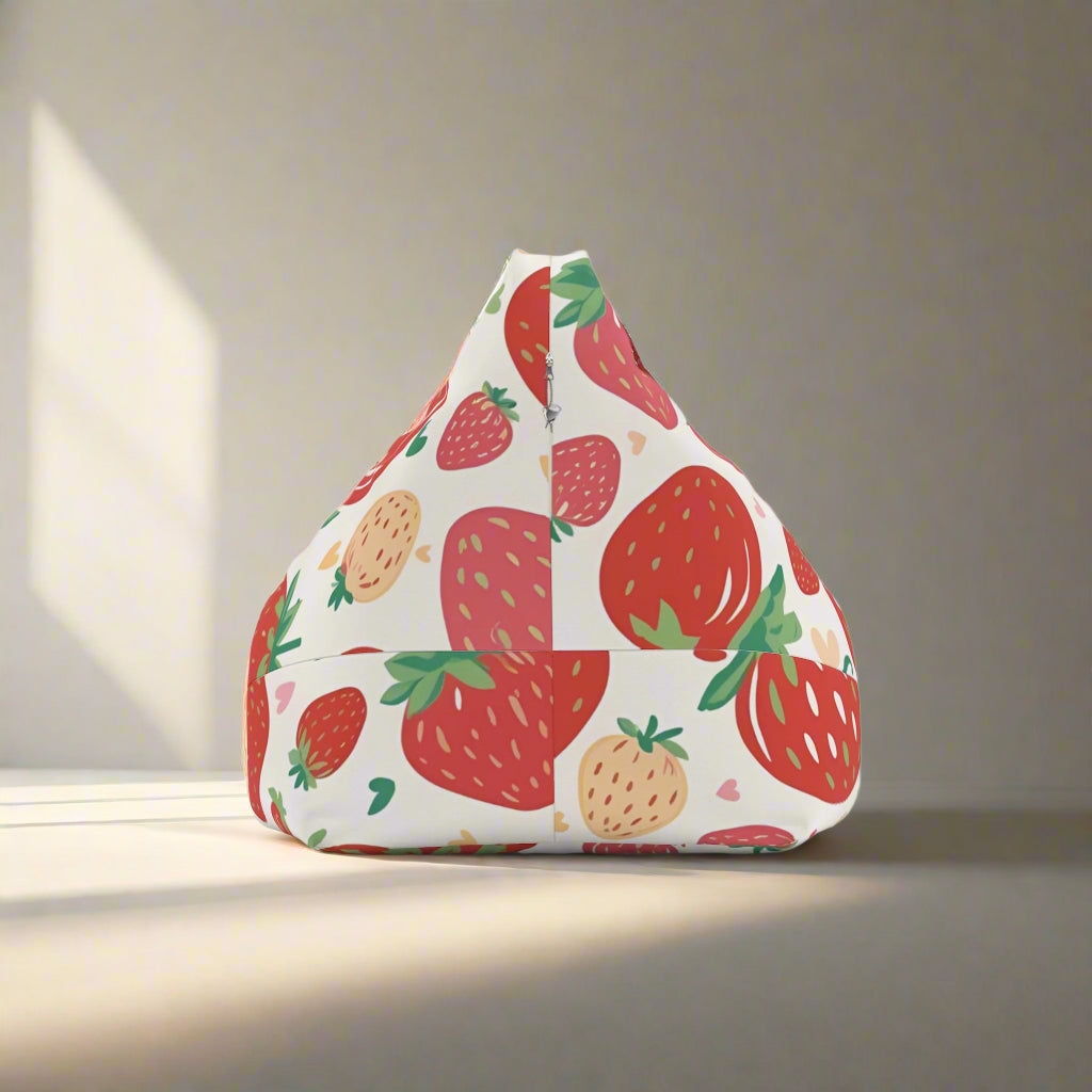 strawberry beans bag chair cover