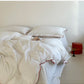 Modern Contrast Piping Bedding Set - Elegance White - Red edge