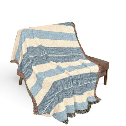 Vintage Floral Pattern Woven Blanke in a cozy cottagecore bedroom — soft natural lighting, warm layered styling by HomeStyles