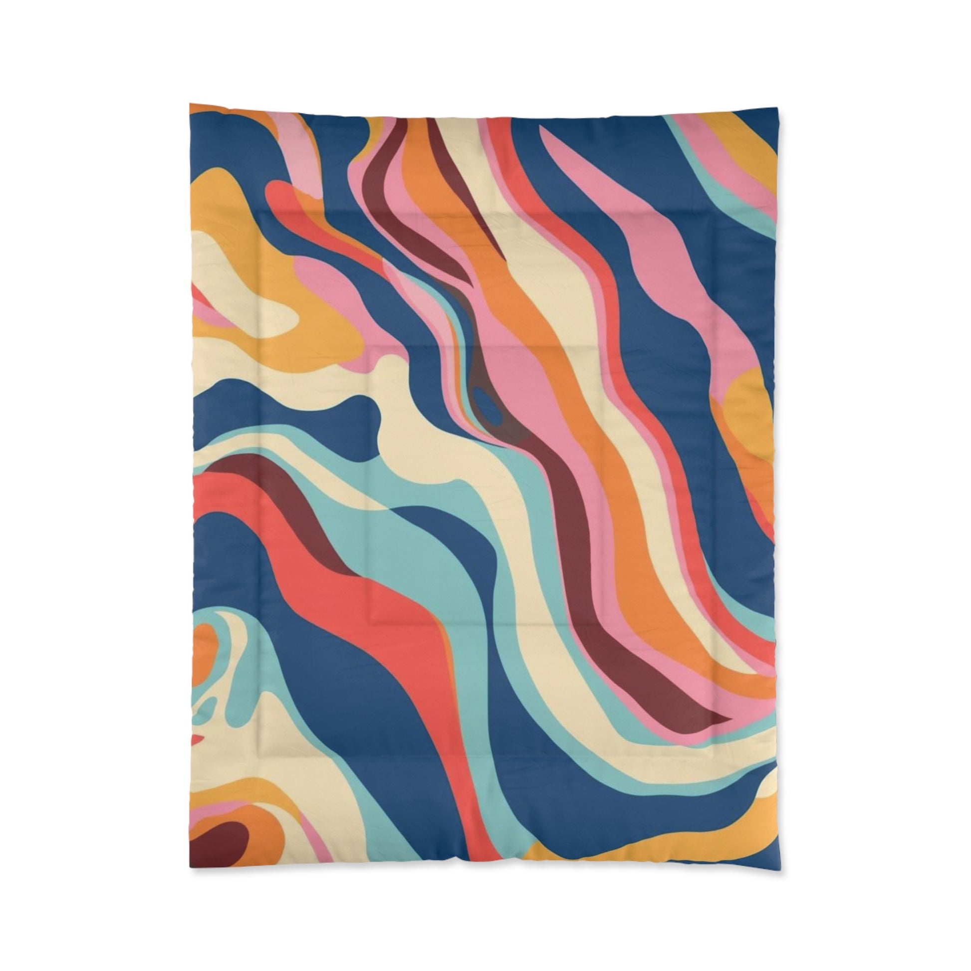 Cozy Dorm Aesthetic Comforter in a soft aesthetic dorm room — soft natural lighting, warm layered styling by HomeStylesPlus