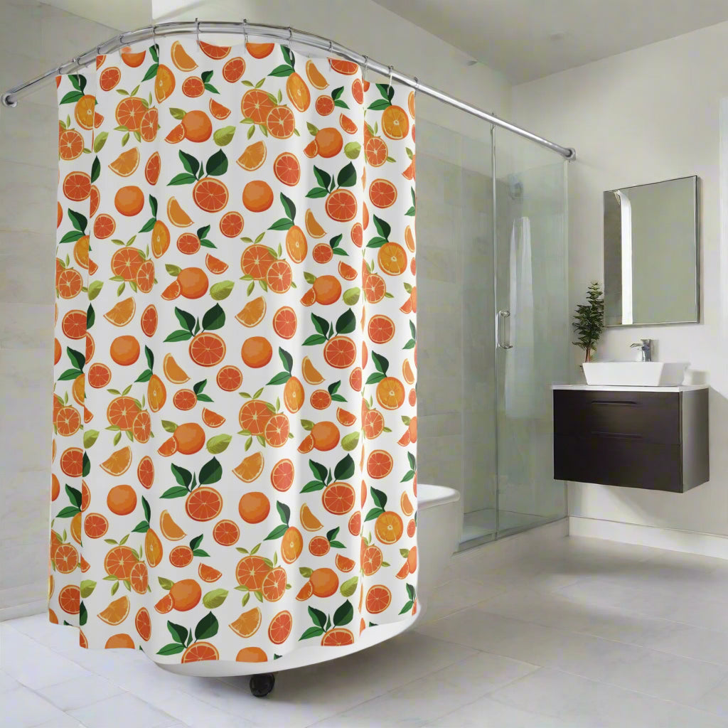 Fruit Theme  Bathroom Shower Curtain - Kawaii Home Decor, Chic Washroom Accessory, Idea for kids