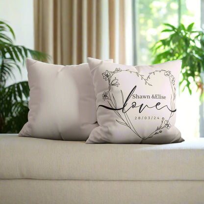Custom Family Name Gift, Housewarming Present, Personalized Cushion Cover, Decorative Throw Pillow, Holiday Decor Christmas,