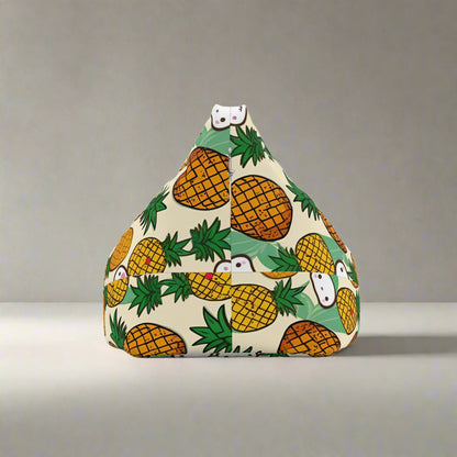 Bean Bag Chair Cover, Personalized Name Gift Idea | Sunrise Retro Design | Cover Only, Customizable, Home Decor, Dorm Room, Furniture