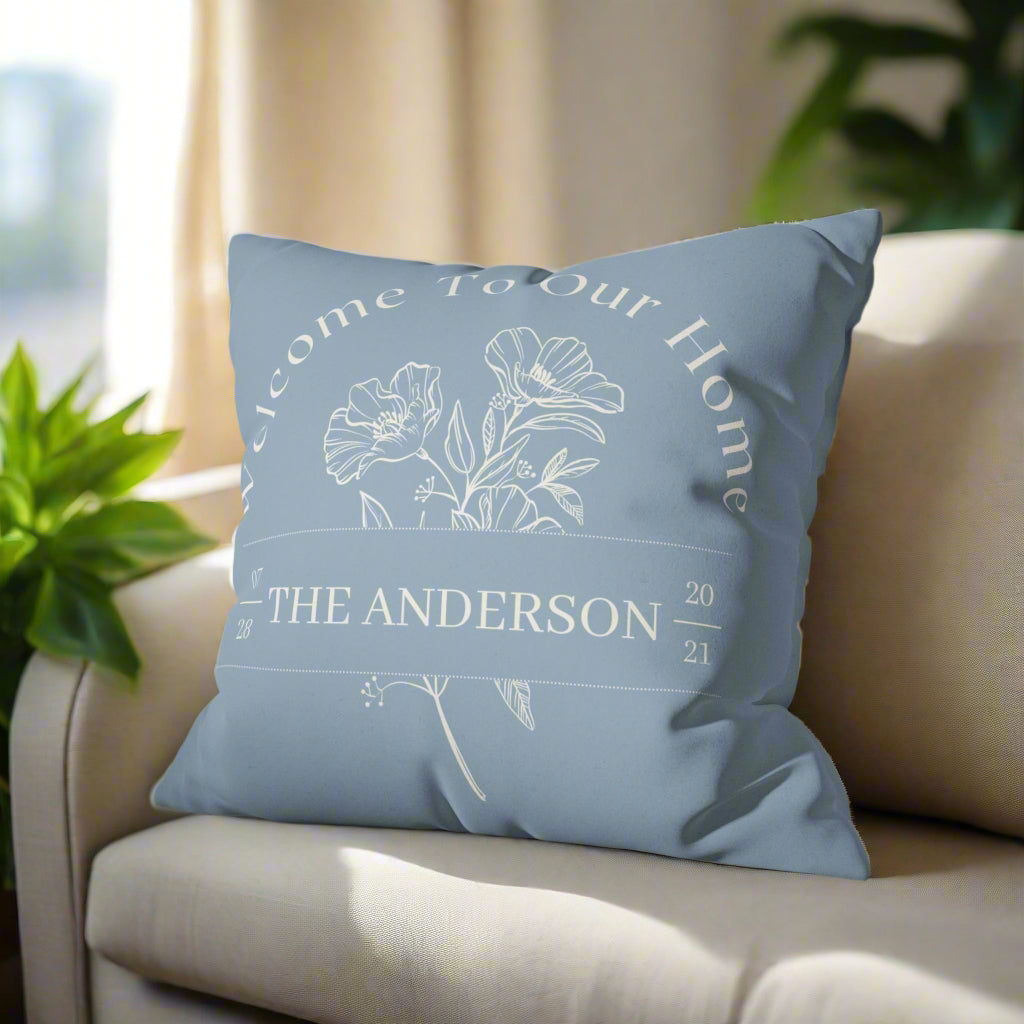 Custom Family Name Gift, Housewarming Present, Personalized Cushion Cover, Decorative Throw Pillow, Holiday Decor Christmas,