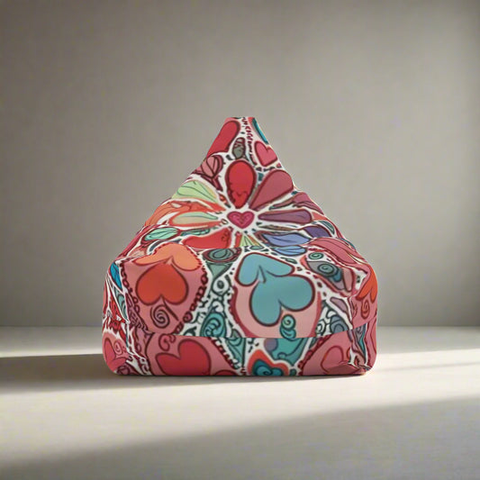 Bean Bag Chair Cover, Heartful Artist Design, Home Decor Furniture