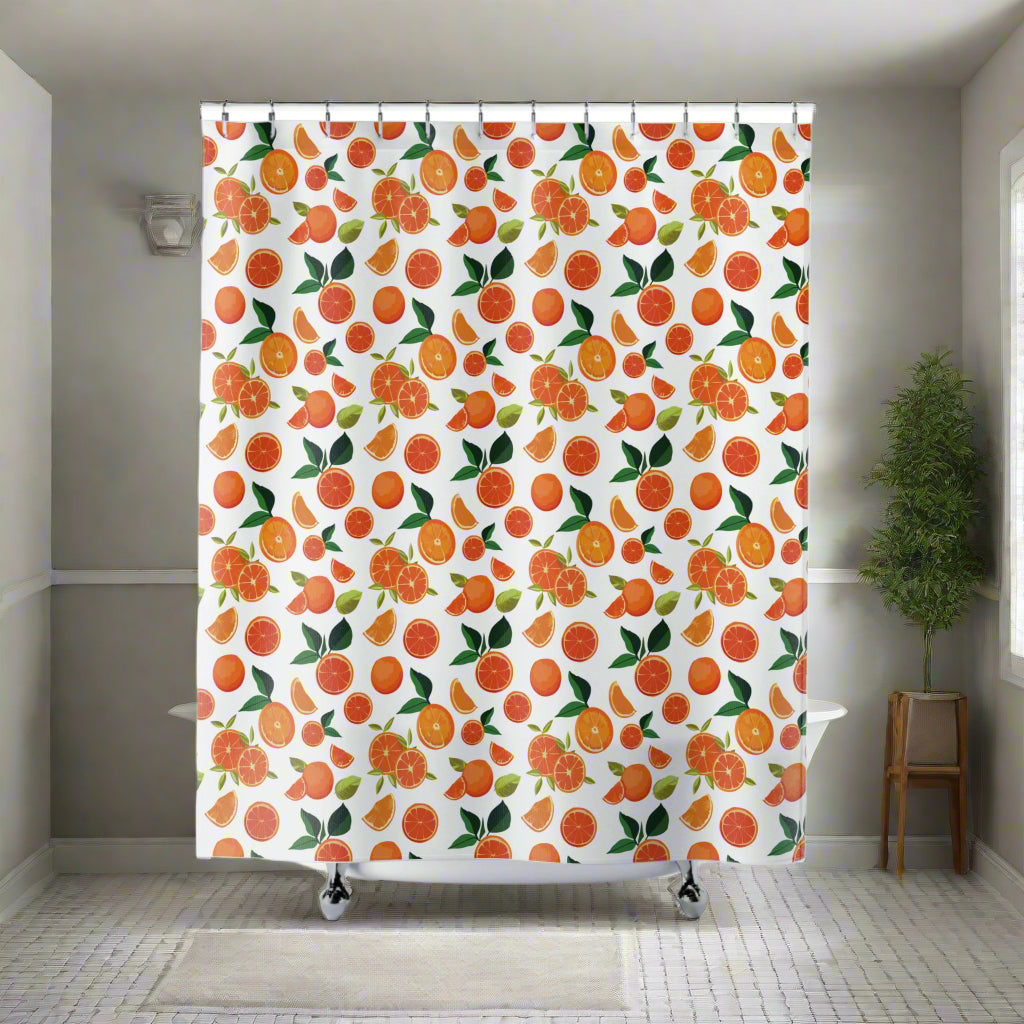 Fruit Theme  Bathroom Shower Curtain - Kawaii Home Decor, Chic Washroom Accessory, Idea for kids
