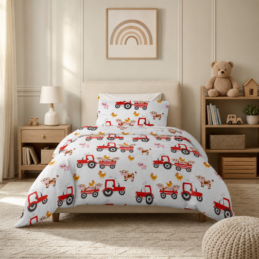 Kids Comforter Twin XL in soft neutral tones for boys room bedding