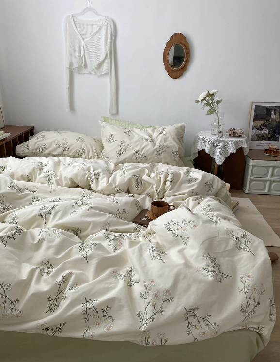 100 Cotton Vintage Floral Duvet Cover