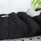 Luxury Black & White Striped Duvet Set