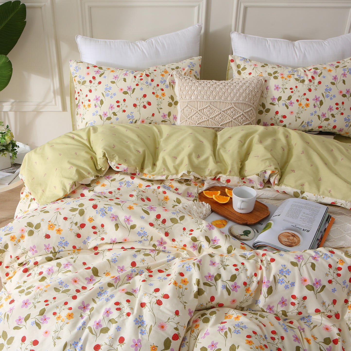 Step into a world of comfort and style with our best-selling Strawberry Duvet Cover Set. This Kawaii-inspired bedding ensemble is a must-have for anyone looking to add a touch of trendy sophistication to their modern home decor