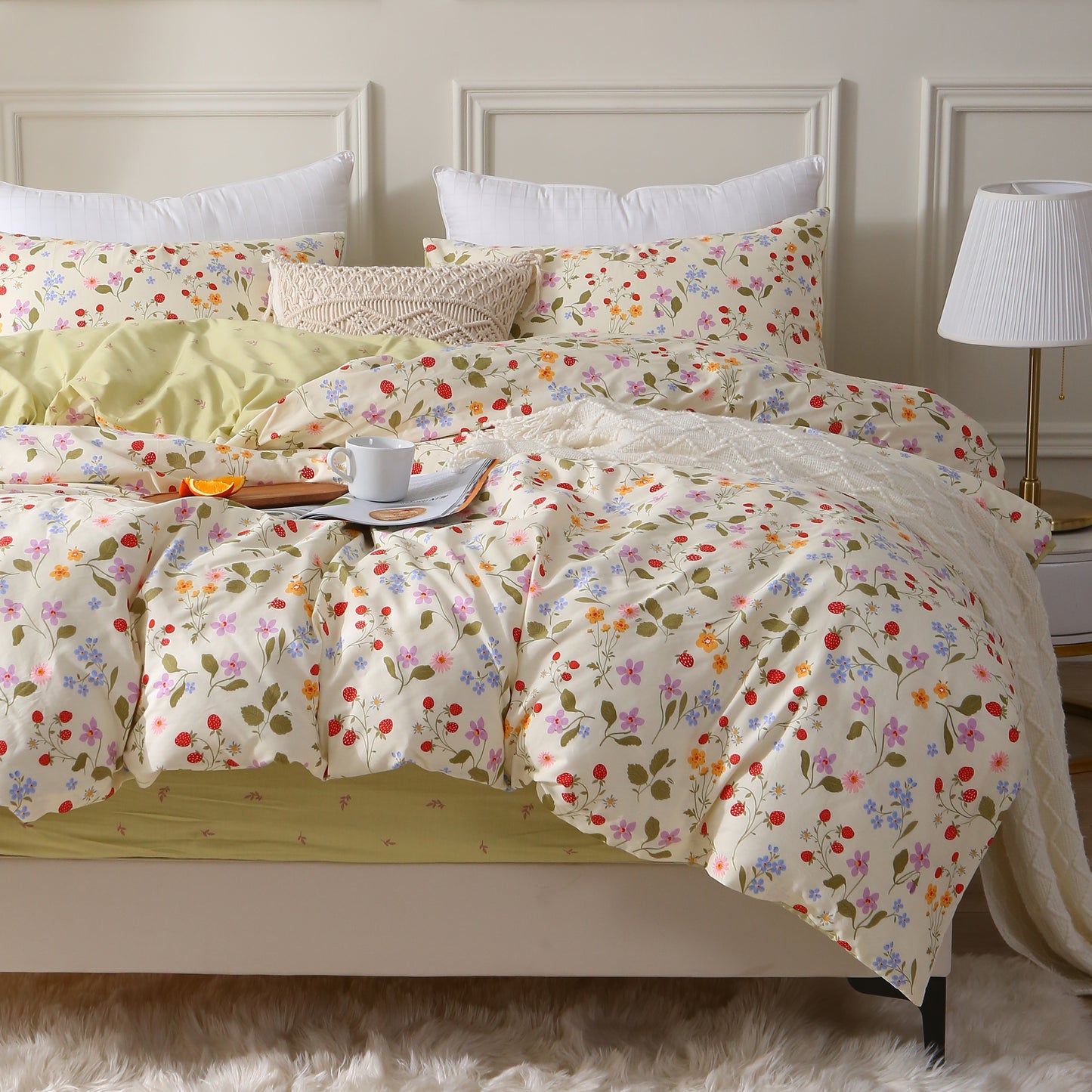 Step into a world of comfort and style with our best-selling Strawberry Duvet Cover Set. This Kawaii-inspired bedding ensemble is a must-have for anyone looking to add a touch of trendy sophistication to their modern home decor