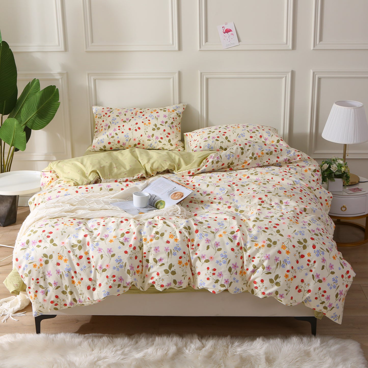 Step into a world of comfort and style with our best-selling Strawberry Duvet Cover Set. This Kawaii-inspired bedding ensemble is a must-have for anyone looking to add a touch of trendy sophistication to their modern home decor