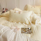 Blissful Bows Yellow Satin Bedding Set - Deluxe Softness