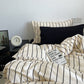 Beige stripe Cotton Duvet Cover & Bedding Set