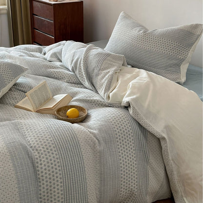 Geo-Dot Grey Cotton Bedding Set