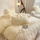 Blissful Bows Yellow Satin Bedding Set - Deluxe Softness