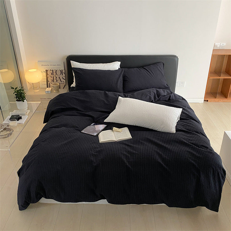 Zen Simplicity Bedding Set - Navy Color