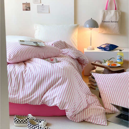 Insta-Chic Bright Stripe Cotton Bedding Set