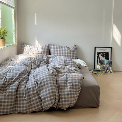 Seasonal Aesthetic Plaid & Gingham Duvet Cover Set