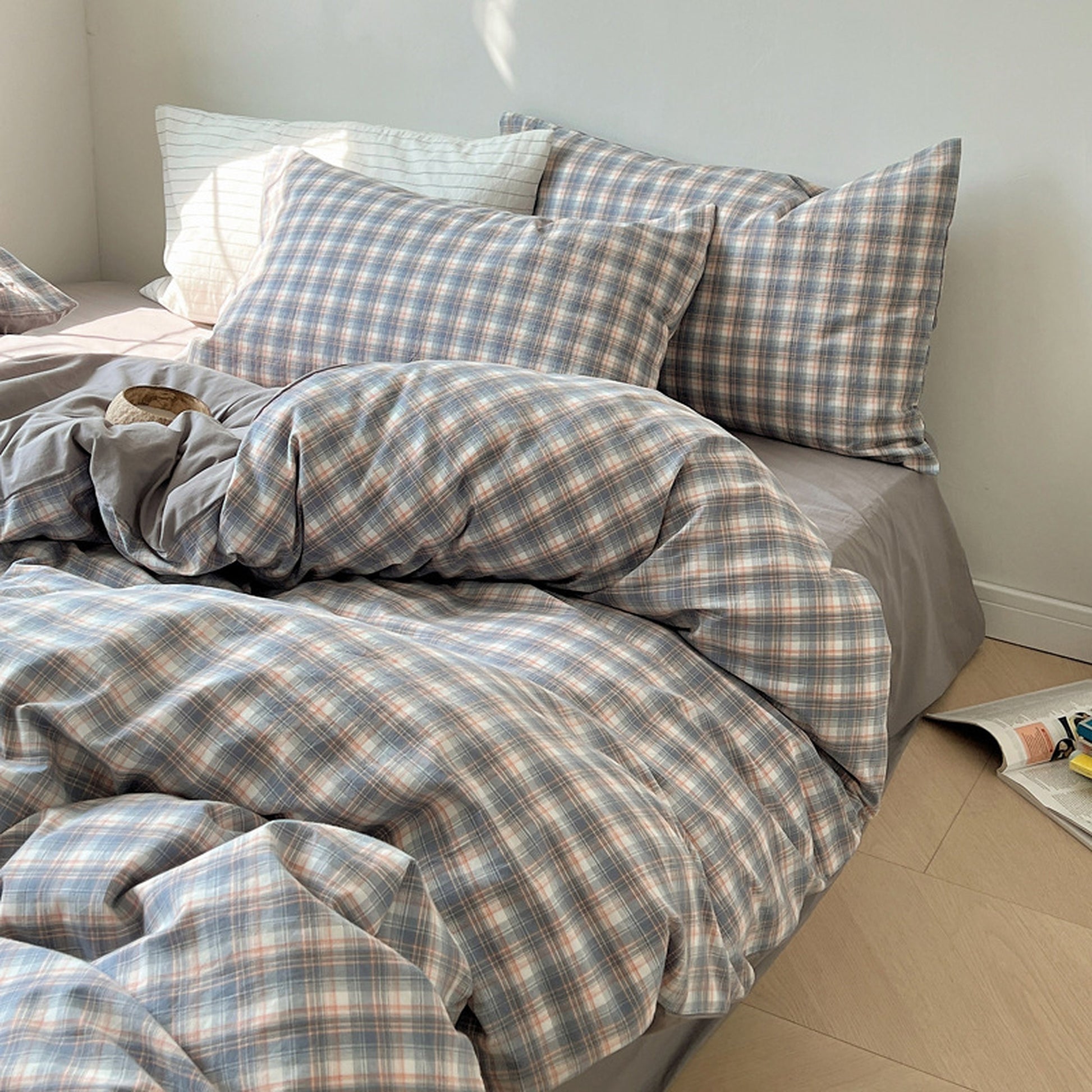 Seasonal Aesthetic Plaid & Gingham Duvet Cover Set