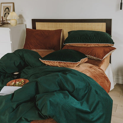 Winter Duvet Cover: Bohemian Two-Tone Set for Elegant Bedrooms