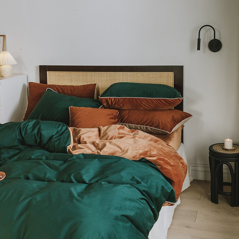 Winter Duvet Cover: Bohemian Two-Tone Set for Elegant Bedrooms